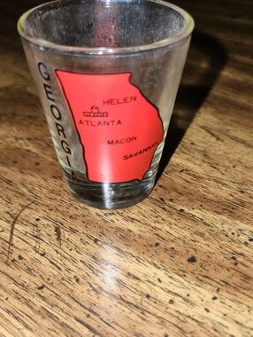 Georgia Red State Map Shot Glass - Souvenir Barware